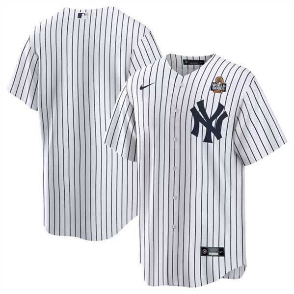 Mens New York Yankees Blank White 2024 World Series Cool Base Stitched Jersey Dzhi->new york yankees->MLB Jersey